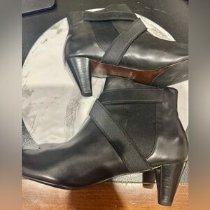 Cole Haan Sleek Black Heeled Boots